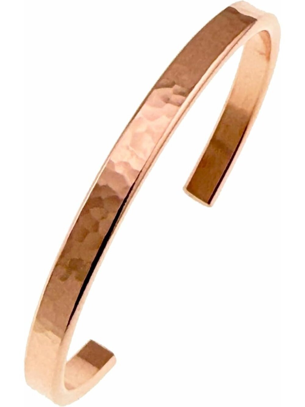 Stylish Hammered Copper Cuff Bracelet - Lightweight, Uncoated Solid Copper